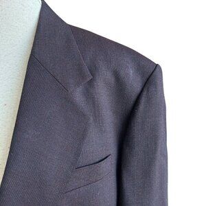 Vintage 80s Men’s Plum Burgundy Tweed Bespoke Sports Coat Blazer Size 40